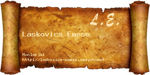 Laskovics Emese névjegykártya